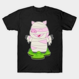 Pig Halloween Mummy T-Shirt